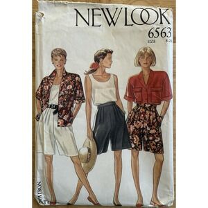 Simplicity New Look Pattern 6563 Blouse, Top & Shorts‎ Size 8-20 Cut Complete